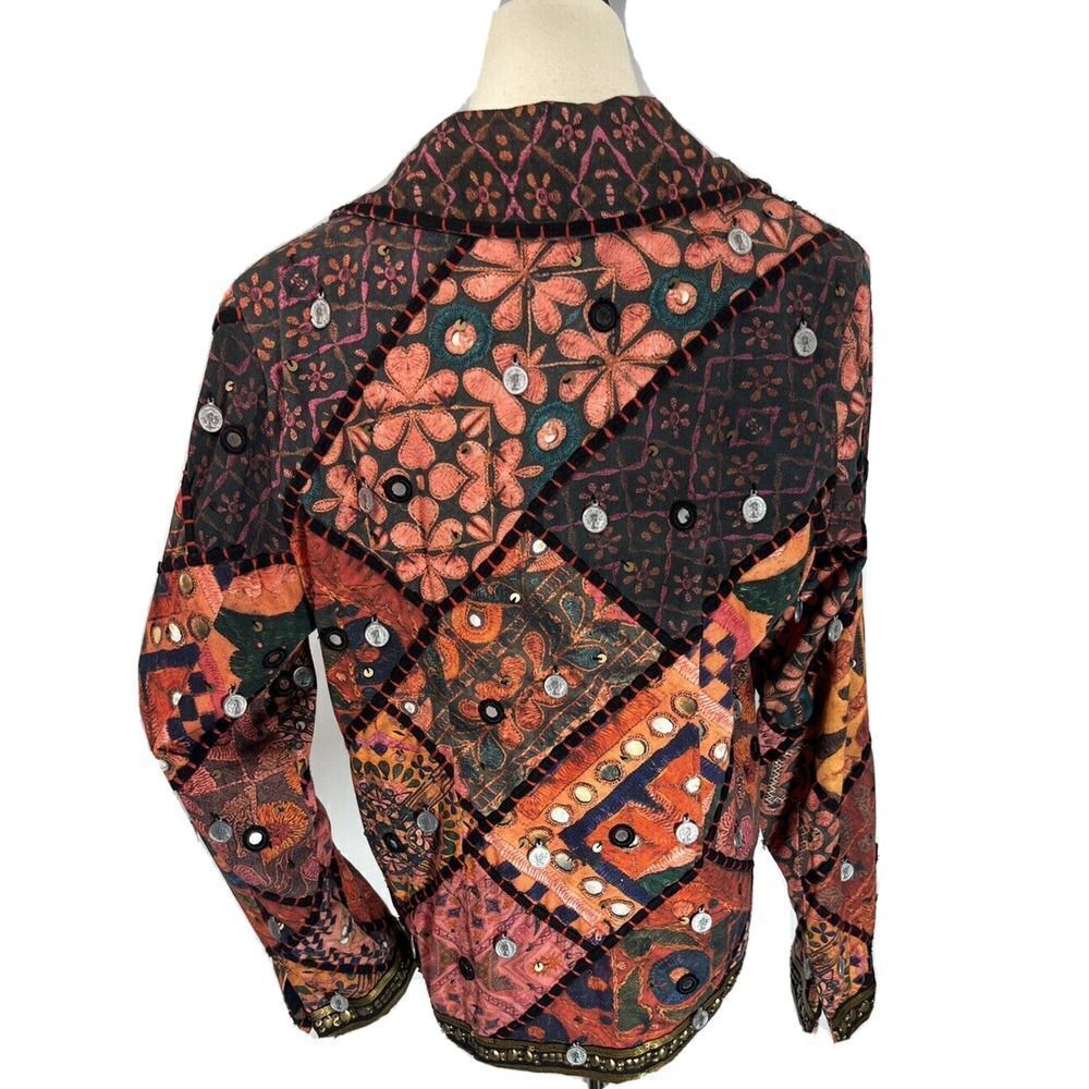 Soft Surroundings Patchwork Blazer Jacket Medium … - image 4